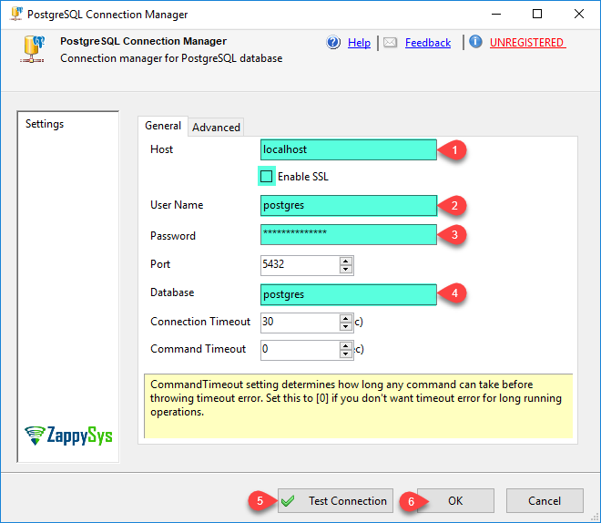 SSIS PostgreSQL connection