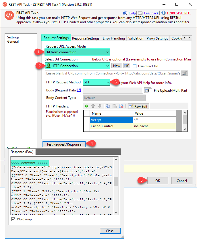 SSIS REST Api Task - Get Method