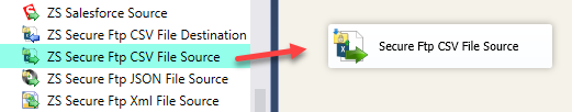 SSIS Secure FTP CSV File Source - Drag and Drop