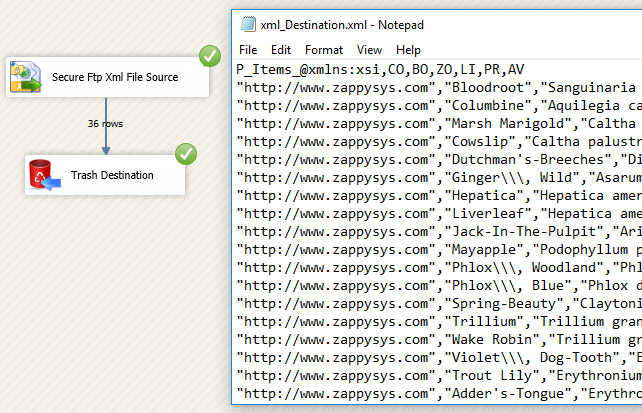 SSIS Secure FTP XML File Source - Execute