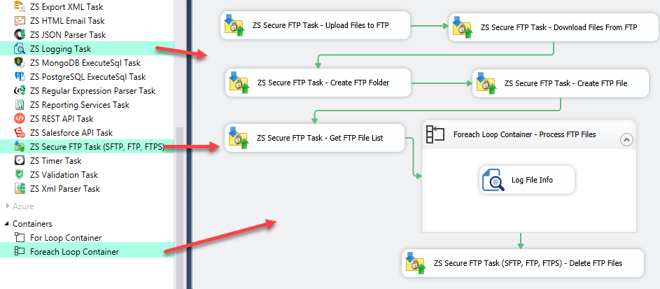 SFTP Task Operations - Upload, Download, Delete