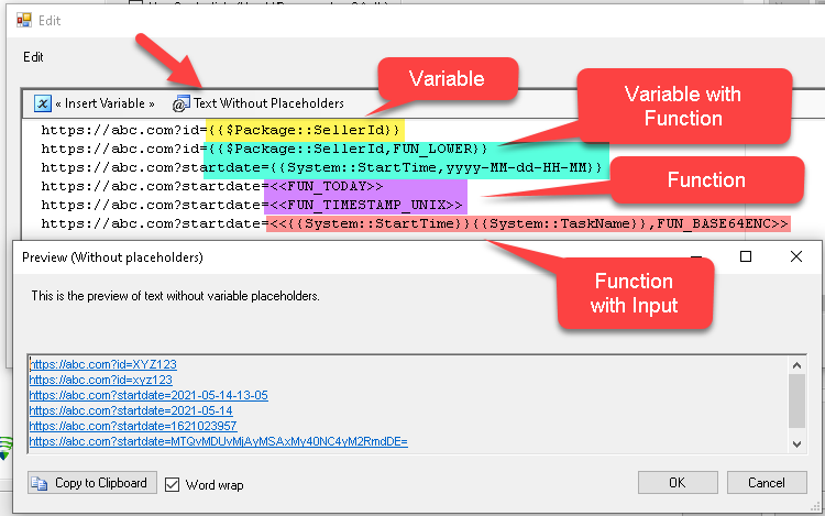 SSIS Placeholder - Preview