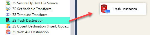 SSIS Trash Destination - Drag and Drop