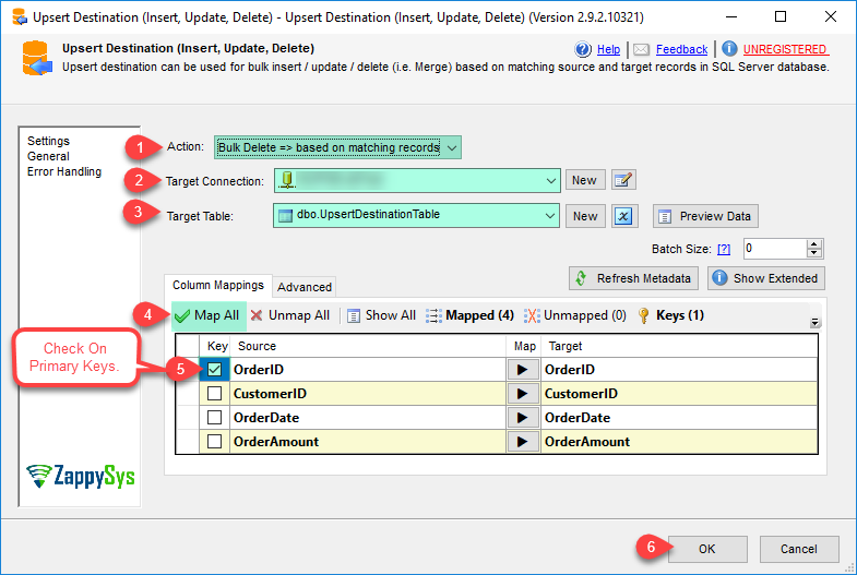 SSIS Bulk delete rows in SQL Table