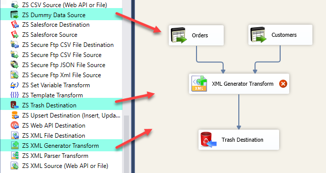 SSIS XML Generator - Drag and Drop