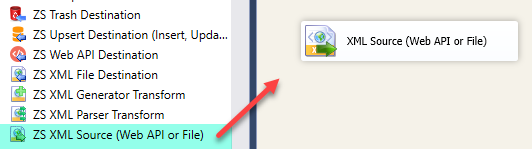 XML Source - Drag and Drop